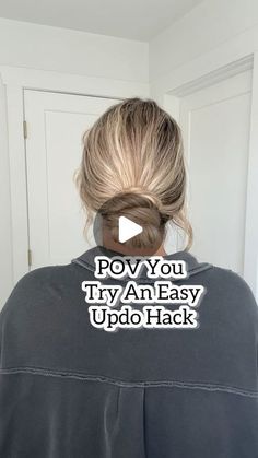 Lainey Ostrom on Instagram: "I love this updo hack! So many different ways to do this one 🖤" Easy Updos, Fall Hair, Makeup Tips, Hair Makeup, Fashion Beauty, Love This, Hairstyles, Hair Styles, Hair