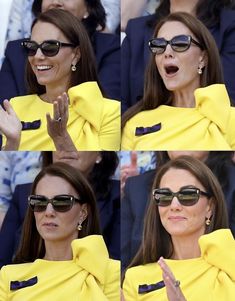 the queen of spain is wearing sunglasses and waving