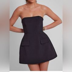 I Ordered This For Graduation, It Was So Cute. It Just Didn’t Fit Right! New With Tags! Graduation Dress Professional, Black Cocktail Dresses Classy, Black Graduation Dress College Classy, Graduation Dress University Black, Short Black Dress Outfit Party, Short Dresses Formal Elegant, Black Cocktail Dress Classy, Short Black Dress Outfit, Graduation Dress College Classy