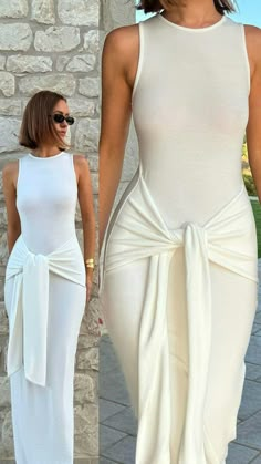 Dinner Dress Classy, White Summer Dress, Classy Dress Outfits, Classy Casual Outfits, Trendy Fashion Outfits, Modest Fashion Outfits, White Dresses, Fashion Mistakes, Glam Dresses