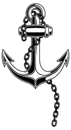 an anchor with chains on it