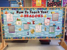 a sign that says how to teach your dragon