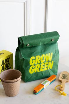 Image of the Home Grown Hero - Green Sustainable Grow Bag Garden Bags, Eco Friendly Garden, Plant Pot Covers, Rockett St George, Eco Packaging, Grow Kit, Grow Bags, Plant Markers, Home Grown