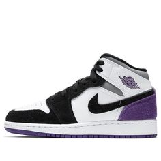 (GS) Air Jordan 1 Mid SE 'Varsity Purple' BQ6931-105 (AJ1/SNKR/Retro/Mid Top/Non-Slip/Basketball) Air Jordan 1 Mid Se, Mid Top, Air Jordan 1 Mid, Jordan 1 Mid, Air Jordan 1, Jordan 1, Air Jordan, Air Jordans, Jordan