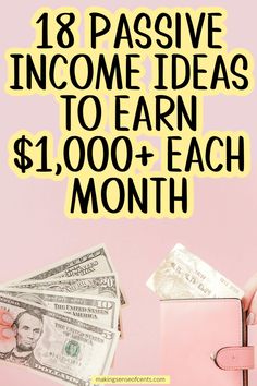 18 Passive Income Ideas To Earn $1,000+ Each Month. Looking for the best passive income ideas to start making more money? Learning how to make passive income streams can change your life. make extra money, money making ideas, work from home, income generating assets, millionaires Additional Income Ideas, Money Learning, Extra Income Ideas, Passive Income Quotes, Travel Rewards Credit Cards, Best Passive Income, High Yield Savings Account, Passive Income Business, Etsy Promotion