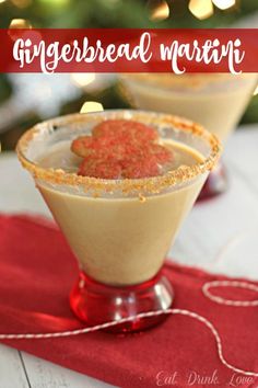 gingerbread martini is served in small glasses