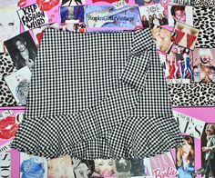 "Pre Loved Great Condition No Stains or Snags Y2Ks Checkered Mini Skirt Black/White Ruffle Bottom Back Zipper Closure Above the Knee Material: Polyester/Cotton/ Rayon/ Spandex Tag Reads Size Medium..Approx. Small Medium Check the Measurements Below Waist: Approx. 29\" Hips: 36\" Length: 16\" Shipping from 3-5 Days No Returns or Exchanges Thank you for Visiting" Skirts Preppy, Cute Mini Skirts, Checkered Mini Skirt, Womens Plaid Blazer, High Collar Dress, Preppy Skirt, Black White Checkered, Skirt Ruffle, Mini Skirt Black