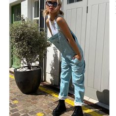 The Best Overalls Ever. Have These In A Couple Colorways. This One Is Sold Out Online. Size Uk8 Is Listed As Us Size Small. First Model Is Wearing A Uk8. Light Blue Overalls For Spring, Blue Cotton Straight Leg Jumpsuits And Rompers, Blue Relaxed Fit Straight Leg Jumpsuits And Rompers, Blue Straight Leg Overalls For Spring, Casual Blue Overalls, Blue Overalls For Spring Workwear, Light Blue Overalls For Summer, Blue High Rise Relaxed Fit Overalls, Blue Relaxed Fit Straight Leg Overalls