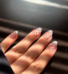 please please please …. give me all the polka dots because these are the cutest!! 🤩🤩 #gel #gelnails #gelpolish #gelnail #pressonnails #pressons #custom #custommade #frenchtipnails #pressonset #pressonnailset #gelmanicure #pressonnailbuisness #pressonnailsofinstagram #aestheticnails #trendynails #polkadotnails #summernails #junenails #julynails #girlynails #cutenails Fall Polka Dot Nails, Polka Dot Nail Art, Dot Nail Art, Polka Dot Nails, Please Please Please, Dots Nails