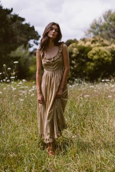 KHAKI SUMMER DRESS