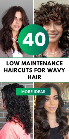 Haircuts for Wavy Hair Layered Low Maintenance Hair, Haircuts To Enhance Waves, Wavy Haircuts For Oval Face, Long Fine Wavy Haircuts, Frizzy Wavy Haircuts, Low Maintenance Haircuts For Wavy Hair, Best Haircut For Fine Wavy Hair, Shoulder Length Hair Low Maintenance, Wavy Hair Long Bob