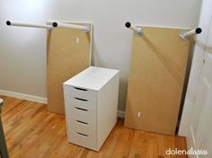 Create a two person workstation quickly and inexpensively. 2 Kid Desk Small Spaces, Small Space Double Desk, Two Person Home Office Ikea, Ikea Double Desk Hack Kids, Ikea Desk For Two, Shared Office And Playroom, Diy Long Desk For Two, 2 Person Desk Diy, Ikea Desk Kids