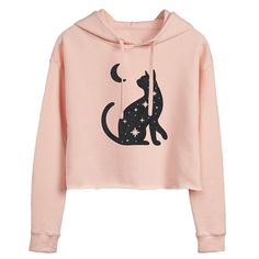 Your little one is sure to love the look of this Juniors' Celestial Cat Cropped Graphic Hoodie. Your little one is sure to love the look of this Juniors' Celestial Cat Cropped Graphic Hoodie. FEATURES Attached hood Long sleeves Cropped fitFABRIC & CARE Cotton, polyester Machine wash Imported Size: Large. Color: Light Pink. Gender: female. Age Group: kids. High Neck Tank Top, Cropped Sweatshirt, Raglan Tee, Boyfriend Tee, Crop Sweatshirt, Oversized Tee, Crop Tee, Racerback Tank Top, Graphic Hoodie