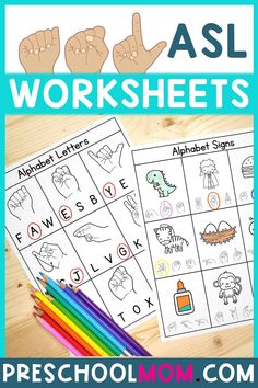 the alphabet and numbers worksheets for kids to learn how to spell with their hands