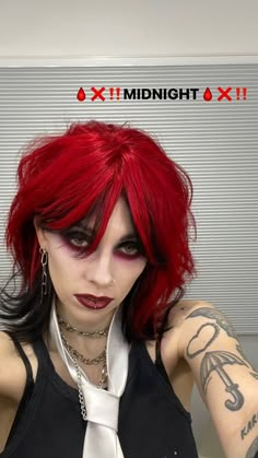 Heather Gracie, Vampire Red Hair, Black Hair Men, Pale Waves, Black Red Hair, Wine Red Hair, Goth Hair