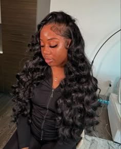 Crimp Curls, Wig Application, Sew In Hairstyles, Wig Install, Quick Weave Hairstyles, Goddess Hairstyles, Slick Hairstyles, Dope Hairstyles, Hair Crush