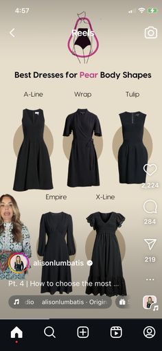 Pear Body, Pear Body Shape, Body Shapes, Nice Dresses, The Originals, Dresses