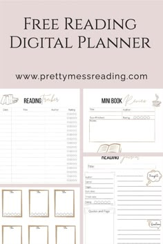 the free printable reading planner is perfect for kids to use on their own books