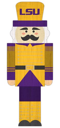 Fan Creations Holiday Home Decor LSU Nutcracker 31in Leaner Nut Cracker, Nutcracker Ornaments, Christmas Drawing, Holiday Home Decor, Nutcracker, Team Spirit, Yard Art, Favorite Team, Holiday Spirit