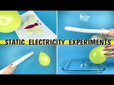 two pictures show how to make static electricity experiments