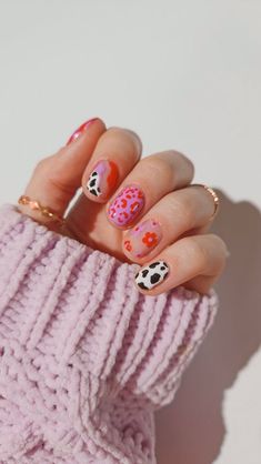 Uñas Animal Print, Purple Animal Print, Purple Nail Art, Hello Nails, Minimal Nails, Nail Art Set, Animal Nails, Animal Print Nails