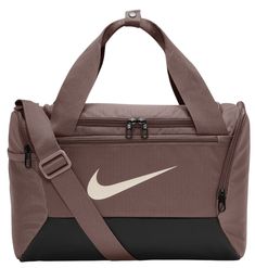 Good things come in small packages, especially when that package is the Nike Brasilia Duffel Bag. Fill it with all your good things and stay organized on your next rip to the gym or a weekend away. A side compartment stores shoes and sweaty clothes separately, while inner and outer pockets help you stay organized. Fit & Design: Zippered main compartment secures your training essentials Zippered inner compartment keeps dirty shoes and sweaty clothes separate from your clean gear Coated bottom helps shield your things from bumps, scrapes and spills Outer pockets keep your quick must-haves within reach Detachable shoulder strap Additional Details: Spot clean Dimensions: 15L x 10W x 10H inch Dirty Shoes, Athletic Outfits, Sport Bag, Shoe Store, Outdoor Accessories, Badminton, Duffel Bag, Fun Sports, Under Armour