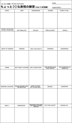 a table with several different types of writing and numbers in each language, including the words