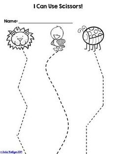 an image of i can use scissors to cut out the shapes for children's drawings