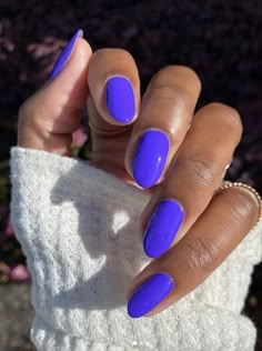 Purple is one of the most popular colors for nail art. Here are the hottest purple nail designs to bring to your nail tech. #nails #nailart #purple Nails 2023 Trends Summer Purple, Summer Nails Colors 2023, Short Acrylic Nails Purple Design, Light Nail Colors Summer, Light And Dark Purple Nails, Purple Nails Designs Spring, Nails Colors Purple, Short Nails Color Ideas, Short Nail Designs Purple