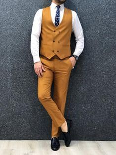 Mustard Colour Suit, Mustard Wedding, Suit 3 Piece, Terno Slim, Stylish Mens Suits, Blazer Outfits Men, Slim Fit Suit Men, Pants Gift, Long Coat Jacket