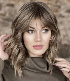 Bangs Hairstyles, Hairstyles Ideas, Medium Hair Cuts, Brown Hair Colors