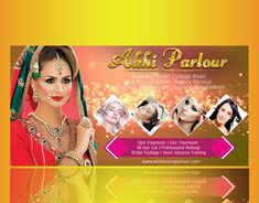 Beauty Parlour Flex Design, Indian Beauty Parlour, Best Banner Design, Birthday Banner Background, Best Banner, Pakistani Bridal Makeup