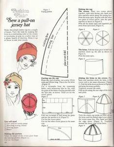 an old book with instructions on how to make hats