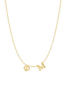 Celebrate sisterhood and commemorate an unforgettable time of your life. Designed in our original Spaced Letter style, BYCHARI is the first to do sorority necklaces in this super chic and special way. Rush to get yours, or give a sentimental gift to pledge your love to someone close to you. Always better when wearing your letters! Click here to add a diamond to your custom necklace! Made to order. Will require 3-4 weeks to produce. Phi Mu, Time Of Your Life, Sentimental Gifts, Custom Necklace, Sorority, Rush, Gold Necklace, Necklaces, Chain