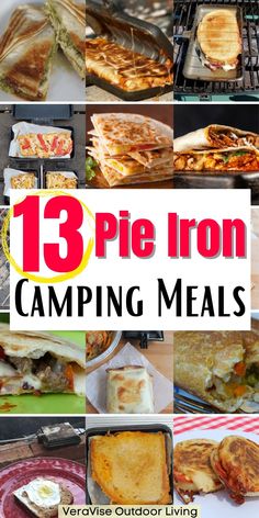 the cover of 13 pie iron camping meals