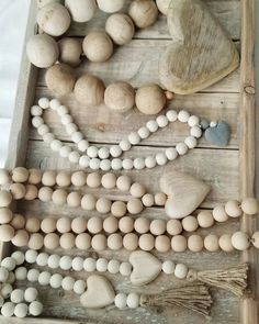 Elegant Wooden Beads, Mirror Bookshelf, Wooden Beads Home Decor, Table Counter, Paulownia Wood, Wooden Crosses