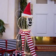 a christmas decoration made to look like a person