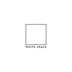 the white space logo is shown in black and white, with an outline of a rectangle