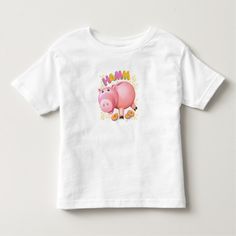 Toy Story's Hamm Toddler T-shirt #toystory #tshirts #toystory4 #zazzle #buzz #woody Black Toddler, 2nd Birthday Shirt, Mermaid Christmas, Musee Carnavalet, Disney Toddler, Owl T Shirt, Elephant Toy, Cowgirl Birthday, Cute Funny Cartoons