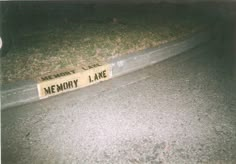 there is a sign that says memory lane