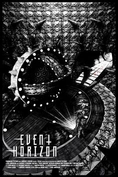 the poster for even - hoazon is shown in black and white, with an abstract background