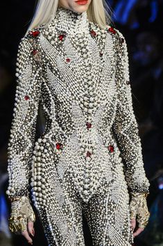 The Blonds at New York Fashion Week Fall 2017 - Details Runway Photos Long Sleeve Leather Dress, Haute Couture Outfits, The Blonds, Pinterest Fashion, John Galliano, Fall 2017, Couture Dresses, Fashion Details, New York Fashion Week