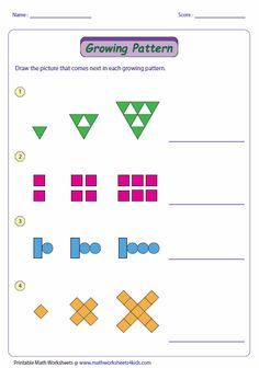 a worksheet with different shapes and numbers to help kids learn how to make their own patterns