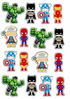 the avengers stickers are all different colors and sizes, but there is no image on them