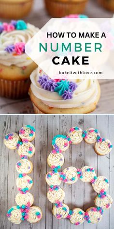 how to make a number cake with icing and sprinkles