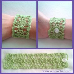 Lace Cuff Bracelet {Free Crochet Pattern}