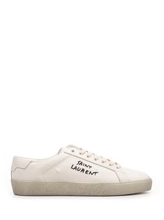 "Court Classic" sneakers from Saint Laurent in white canvas with rubber sole and lace closure. Saint Laurent Court Classic, Saint Laurent Sneakers, Shoe Inspo, Sneakers For Women, Classic Sneakers, White Canvas, Lace Closure, Superga Sneaker, Keds