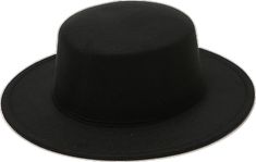 Classic Black Flat Cap Felt Hat, Casual Black Flat Cap Felt Hat, Classic Black Wide Brim Costume Hat, Classic Black Fedora Costume Hat, Black Boater Hat With Flat Brim For Party, Brimmed Black Costume Hat For Fall, Black Brimmed Costume Hat For Fall, Black Brimmed Fall Costume Hat, Black Flat Brim Felt Hat For Party