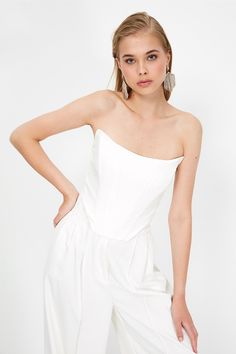 Strapless Bustier with more colors | Crop Top Colour Corset | Bridal Wedding Party Strapless Crop Top | White Top Bra | Colorful Bustiers 195% Polyester 5% Elastane Average Height : 30 cm Model Measurements (white): Height: 1.80, Bust: 83 Waist: 60, Hips: 88 Sample Size: S/36/1 Zipper closure Colors may vary due to light differences in studio shootings. Free shipping! In normal conditions, delivery takes 7-10 days ( can change 1-2 days depending on shipping company) For more pictures you can sen Fitted Sleeveless Tube Top For Prom, Fitted Bodice Sleeveless Tube Top For Prom, Sleeveless Fitted Bodice Tube Top For Prom, Summer Prom Tube Top With Sweetheart Neckline, White Evening Bodice, Elegant Bandeau Tube Top For Prom, Fitted Tube Top With Sweetheart Neckline For Prom, Fitted Sweetheart Neckline Tube Top For Prom, White Bandeau Tube Top For Evening