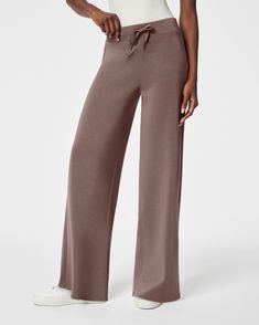 The AirEssentials collection is made with spacer fabric that’s lightweight, luxuriously soft and ultra drapey. Designed with refined comfort to feel silky against your skin, these ultimate throw-on-and-go styles will take you anywhere and everywhere. | Spanx Women's AirEssentials Wide Leg Pant Knit Structure, Travel Kit, Wide Leg Pant, Jumpsuit Shorts Rompers, Dress Gift, Kids Pants, Romper Pants, Denim Pant, Swimwear Tops